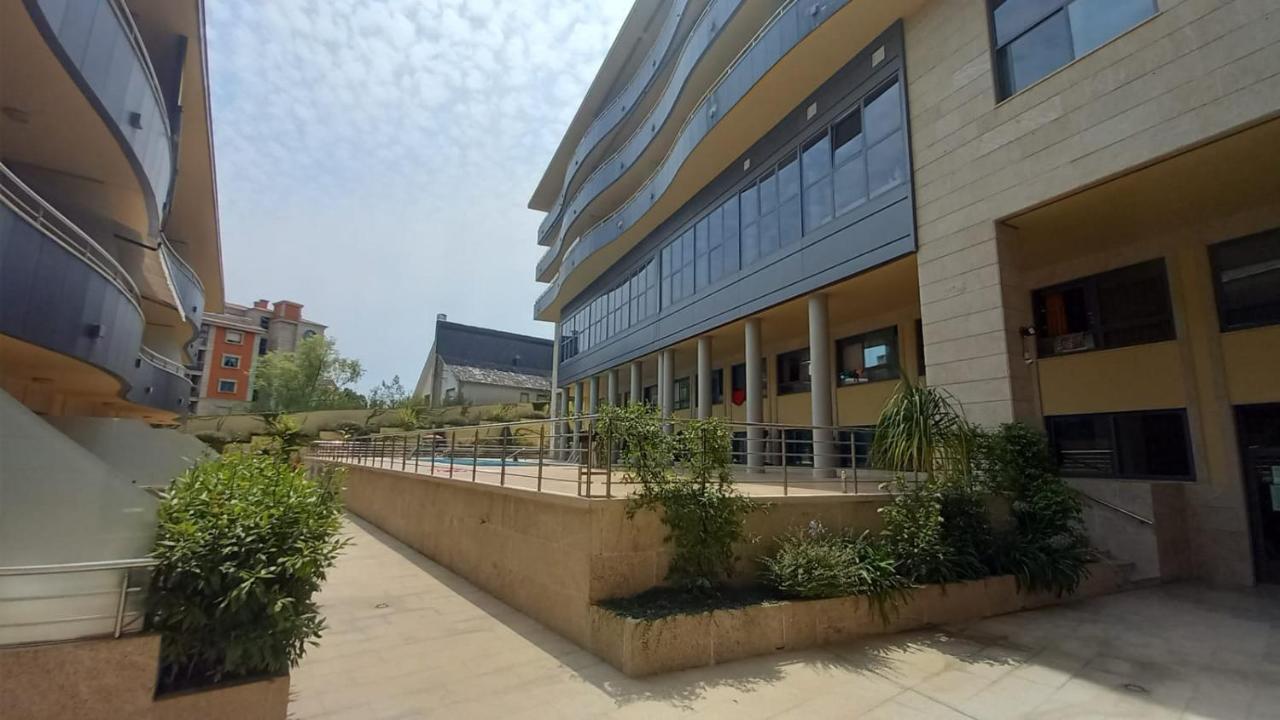 Apartamento en urbanización con piscina en Playa de Silgar Sanxenxo Exterior foto